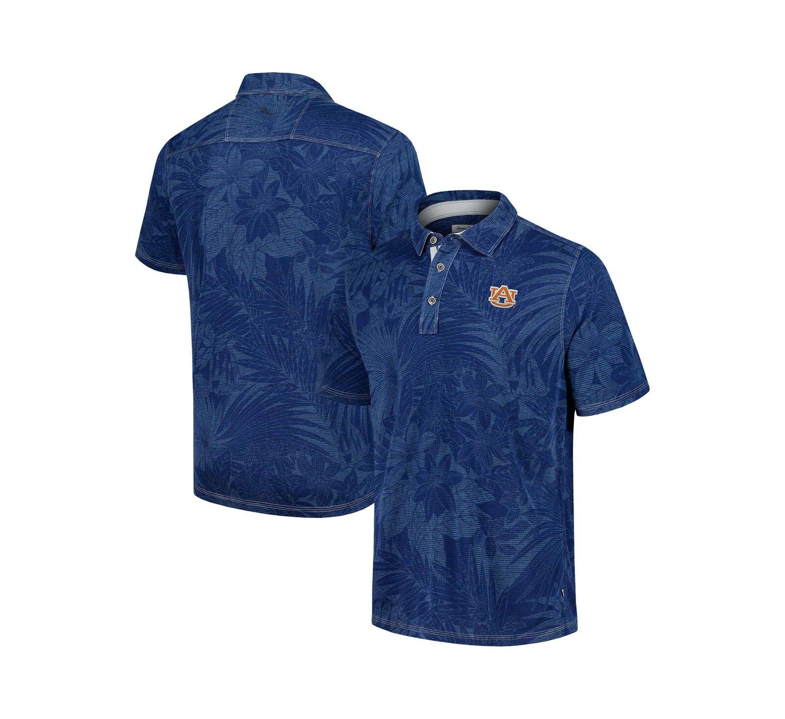 Мужская рубашка Tommy Bahama Navy Auburn Tigers Big & Tall Sport Santiago Paradise Polo Shirt