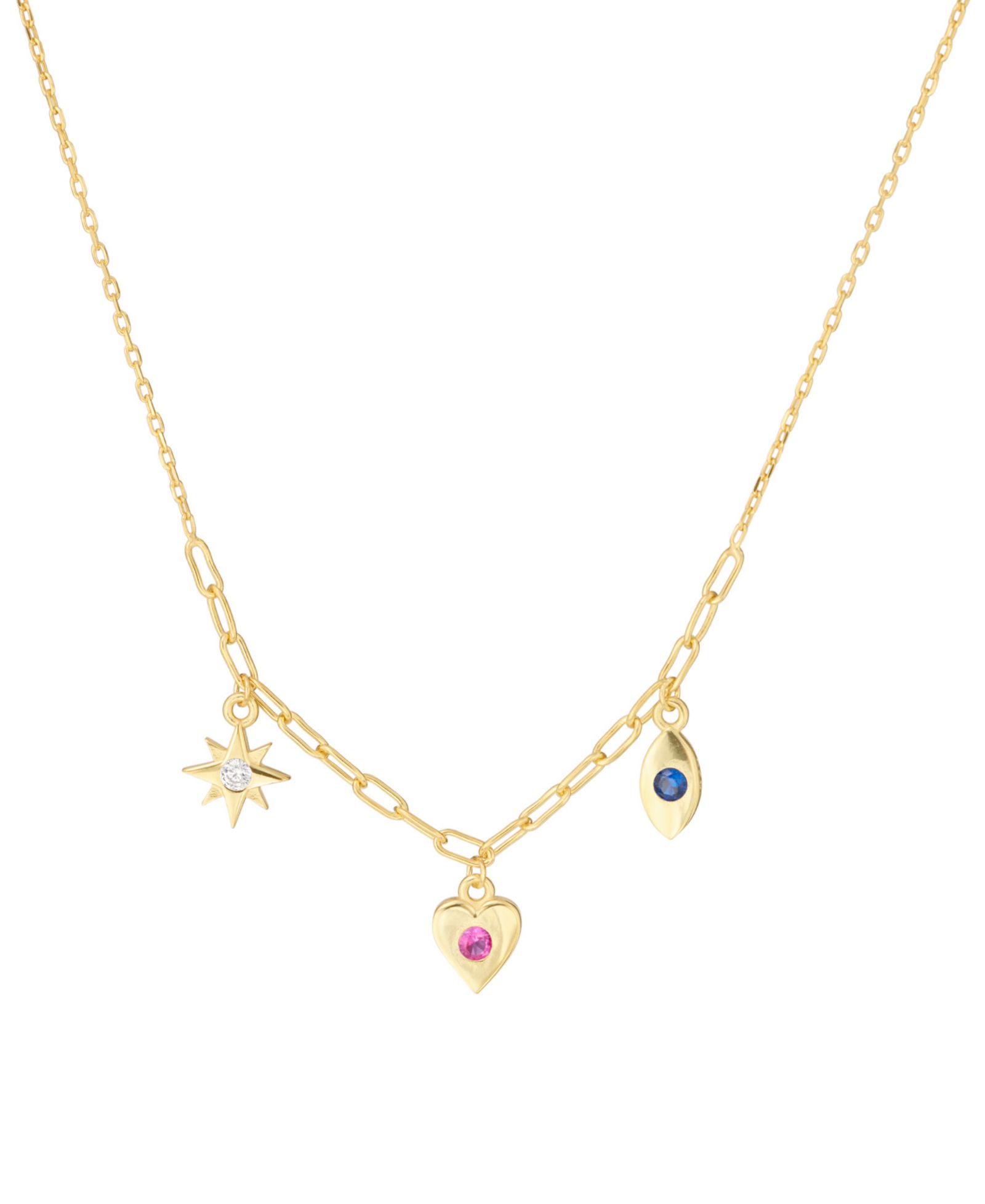 Ожерелье Macy's Cubic Zirconia Starburst в 14k Gold Over Sterling Silver