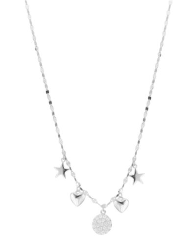 Macy's Cubic Zirconia Heart Star Pendant Necklace (0.31 ct. t.w.) in Sterling Silver (also in 14k Gold Over Sterling Silver)