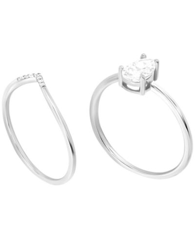 Набор колец с кубическим цирконием Macy's (1.25 ct. t.w.) из стерлингового серебра