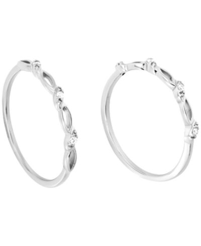 Комплект из 2 колец Macy's с кубическим цирконием на стерлинговом серебре