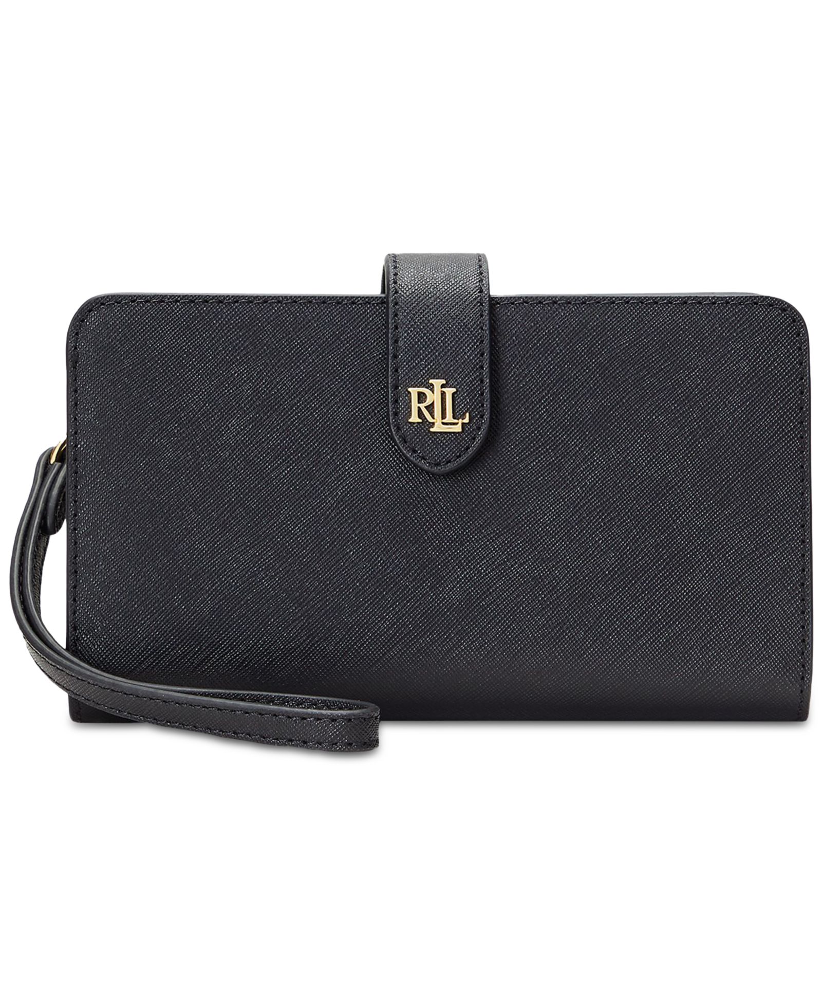 Lauren Ralph Lauren Crosshatch Leather Tech Wristlet