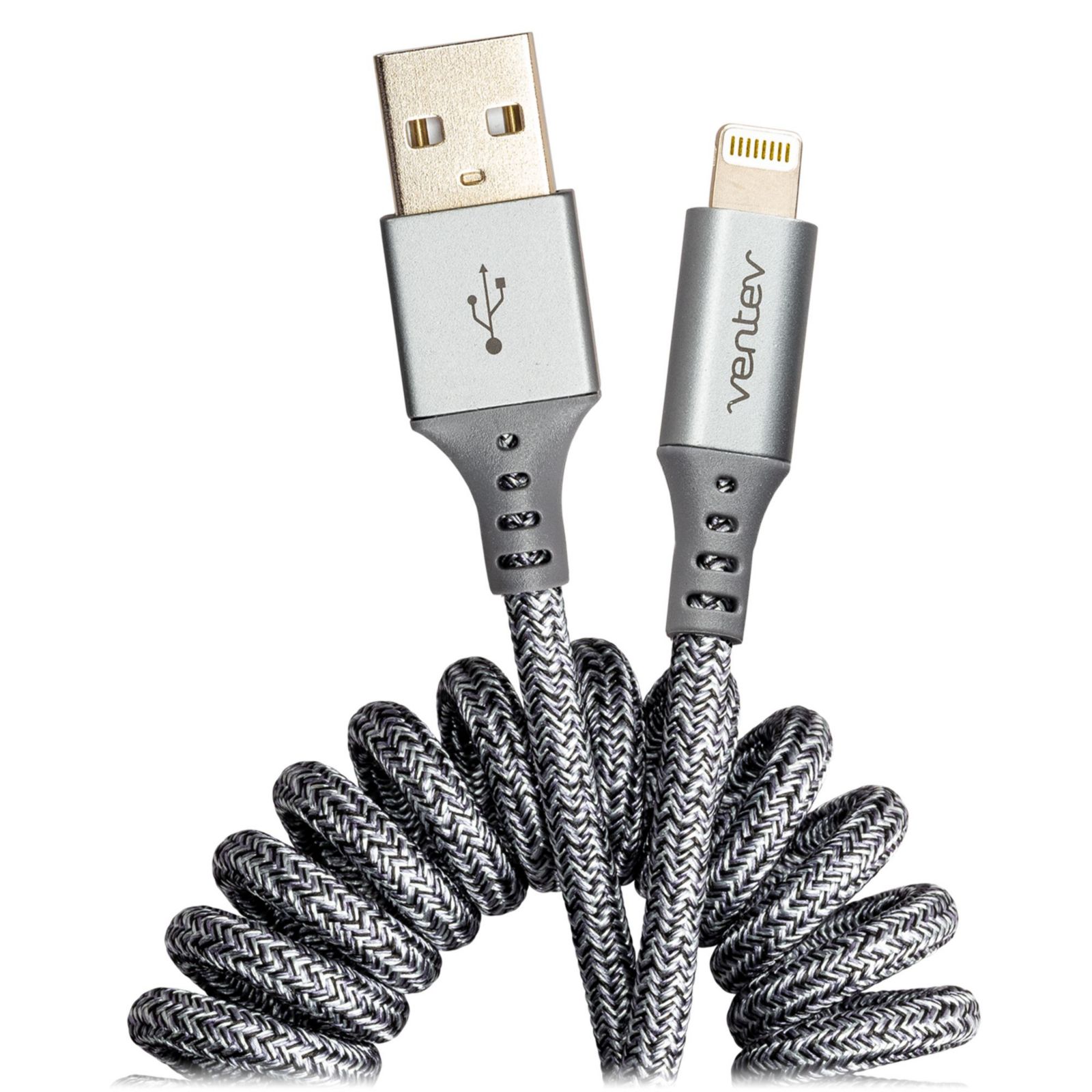 Ventev Helix высокоскоростной кабель USB A - Apple Lightning для путешествий 3 Foot