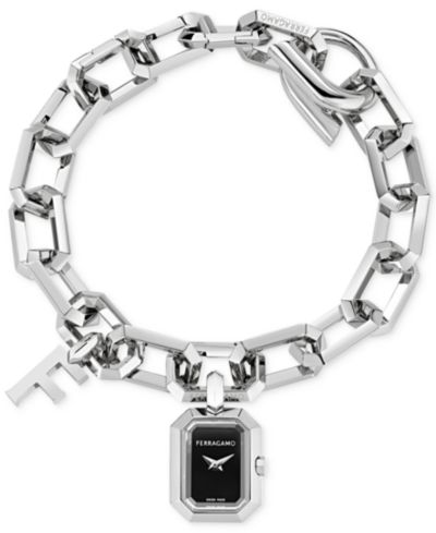 Ferragamo женские часы на браслете из нержавеющей стали с подвеской Charm, 17 мм