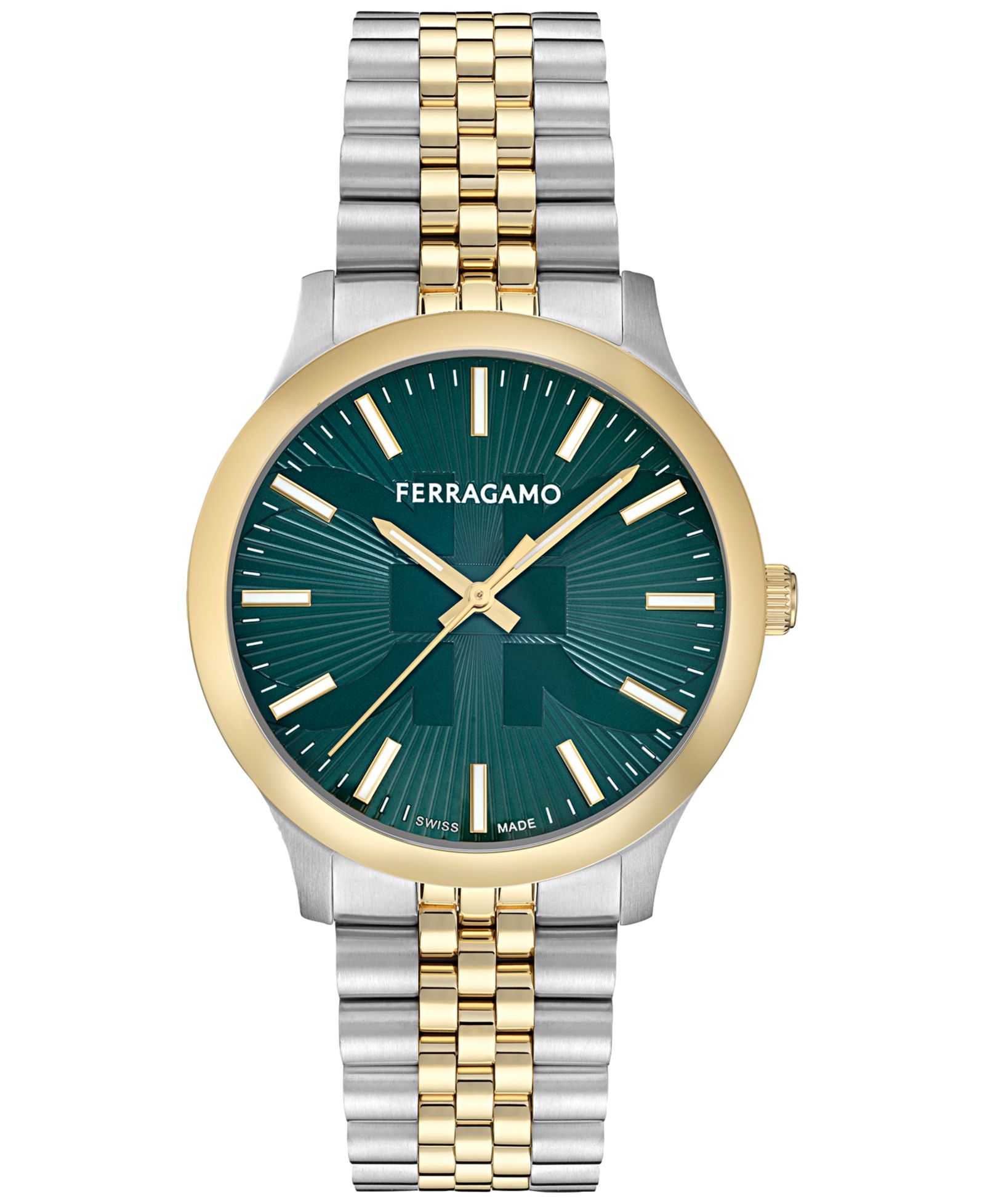 Часы Ferragamo Men's Swiss Duo Two-Tone Stainless Steel Bracelet 40mm