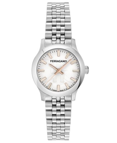Ferragamo Women's Swiss Duo Stainless Steel Bracelet Watch 28mm