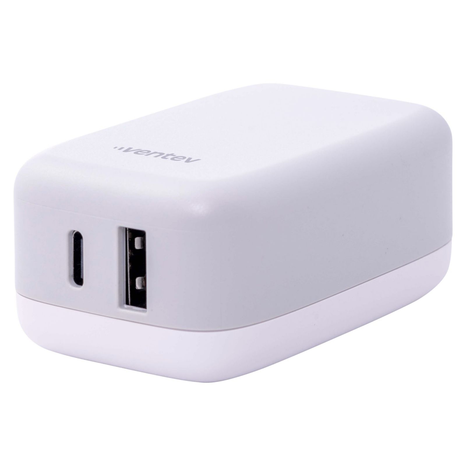 Универсальное двойное настенное зарядное устройство Ventev 27W с USB C и USB A