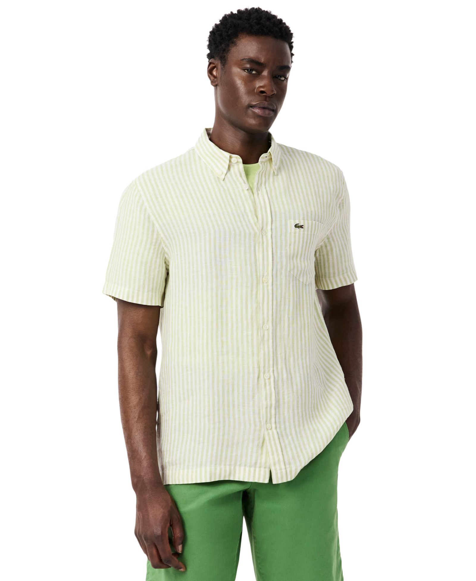 Мужская льняная рубашка Lacoste Regular-Fit