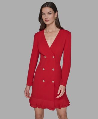 KARL LAGERFELD PARIS Women's Double-Breasted Jacket Dress