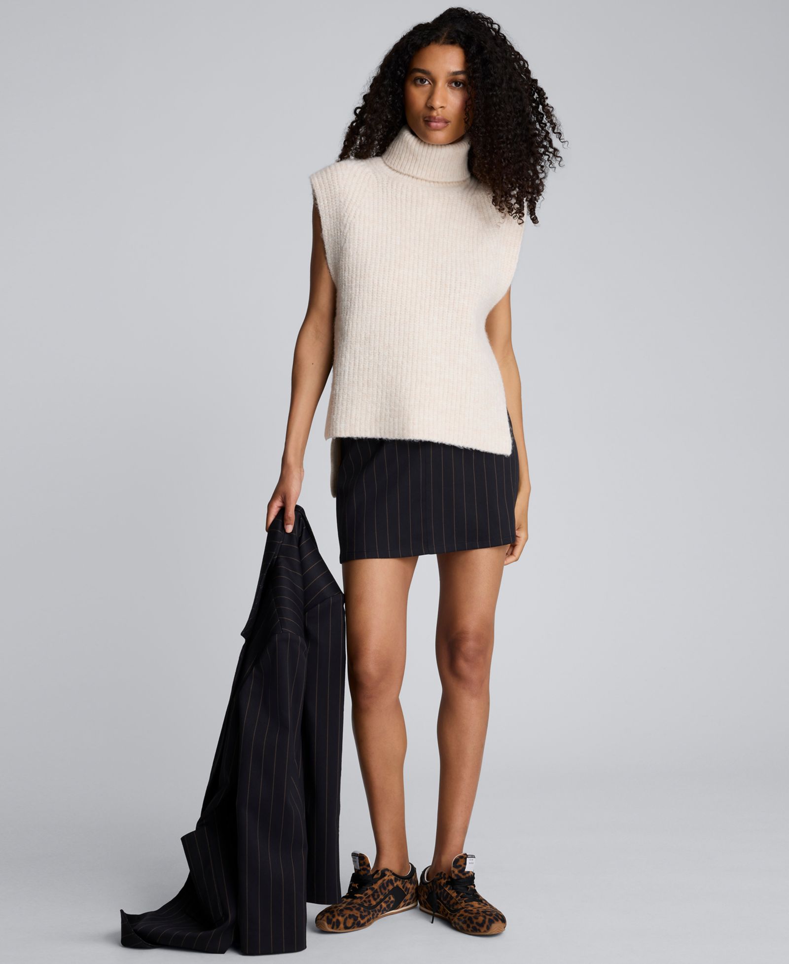 Kenneth Cole Women's Fly Front Zip Mini Skirt