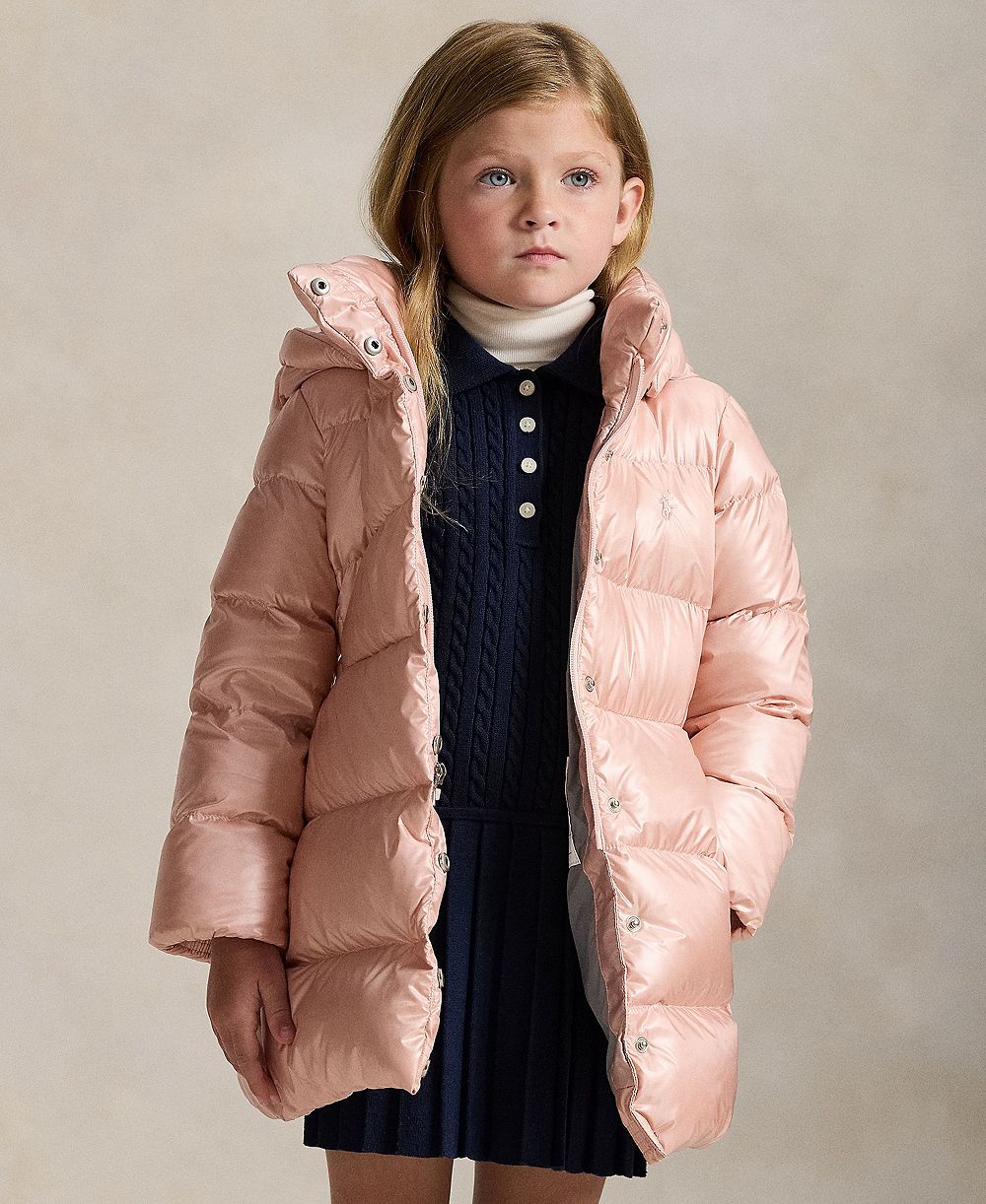 Polo Ralph Lauren Девочкам металлизированная куртка на молнии с капюшоном, 2T-6X