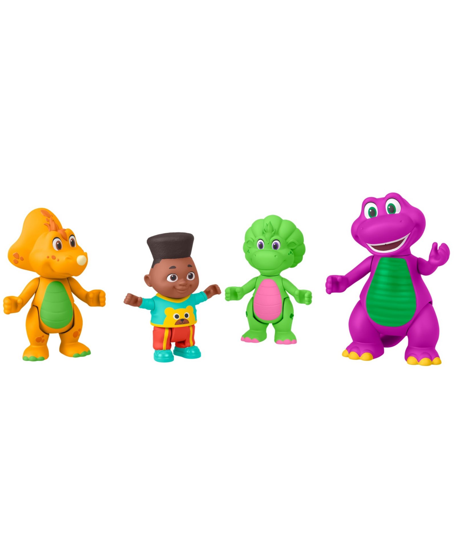 Barney Hey Friends Poseable 4-Pack Action Figures, Ages 3+
