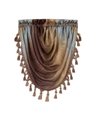 GoodGram Ombre Crushed Satin Sheer Single Window Curtains & Valances  L Single Valance, Aubergine