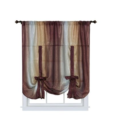 GoodGram однотонная прозрачная штора из атласа Ombre Crushed, 50" W x 63" L