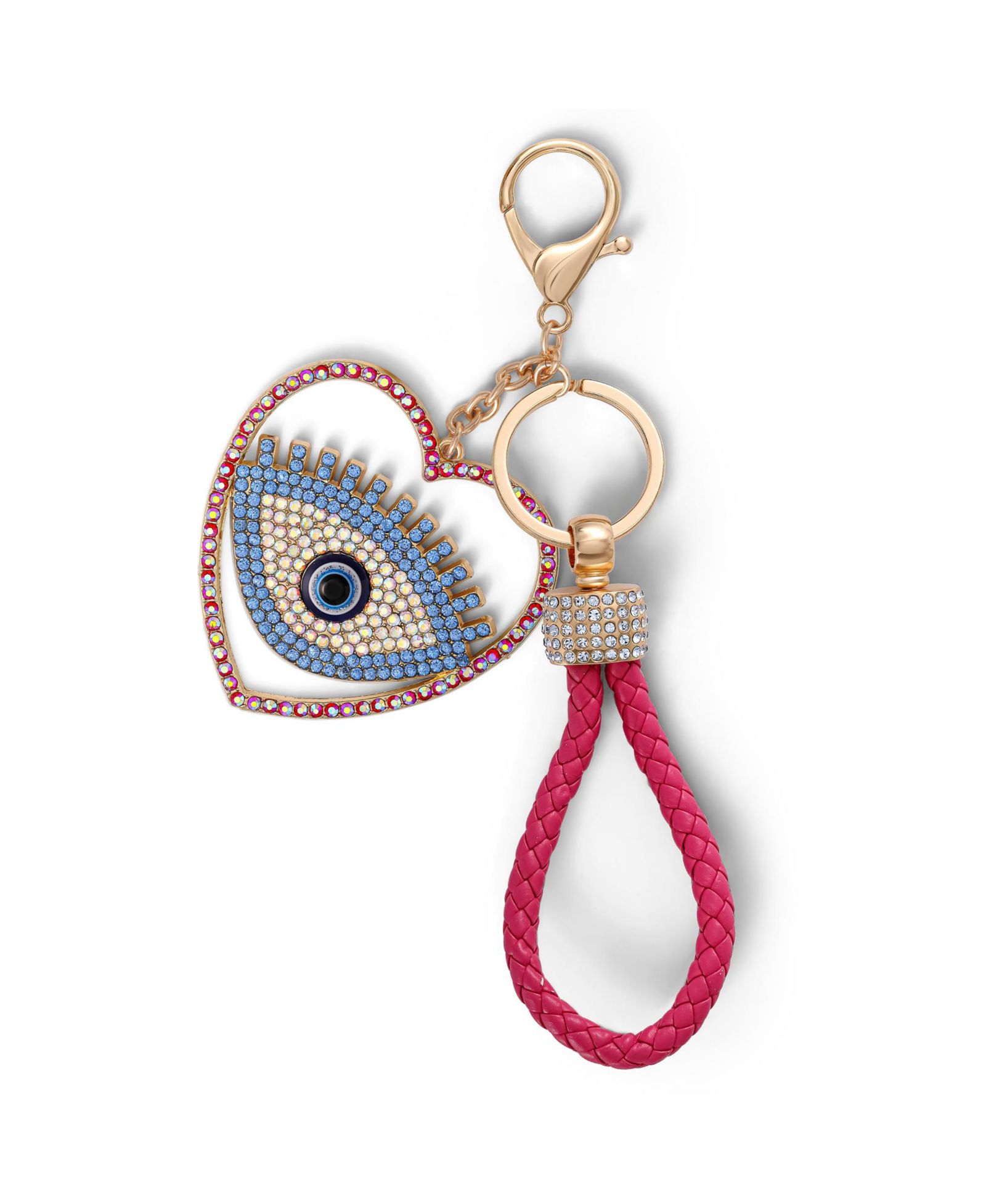 Jessica Simpson Evil Eye Heart Keychain with Strap