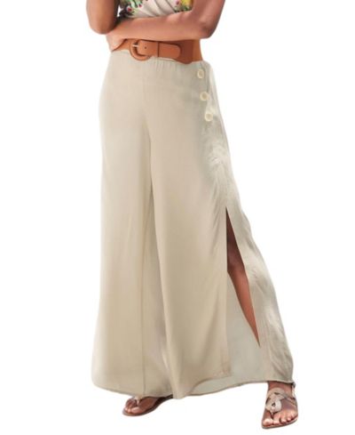 Брюки LASCANA Women's Side Slit Wide Leg