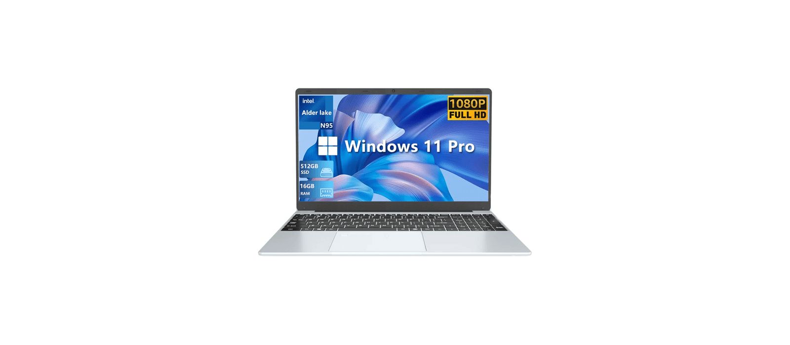 Ноутбук memzuoix 15.6'' Intel Alder Lake N95, до 3.4GHz, 16GB RAM 512GB SSD Windows 11 Pro