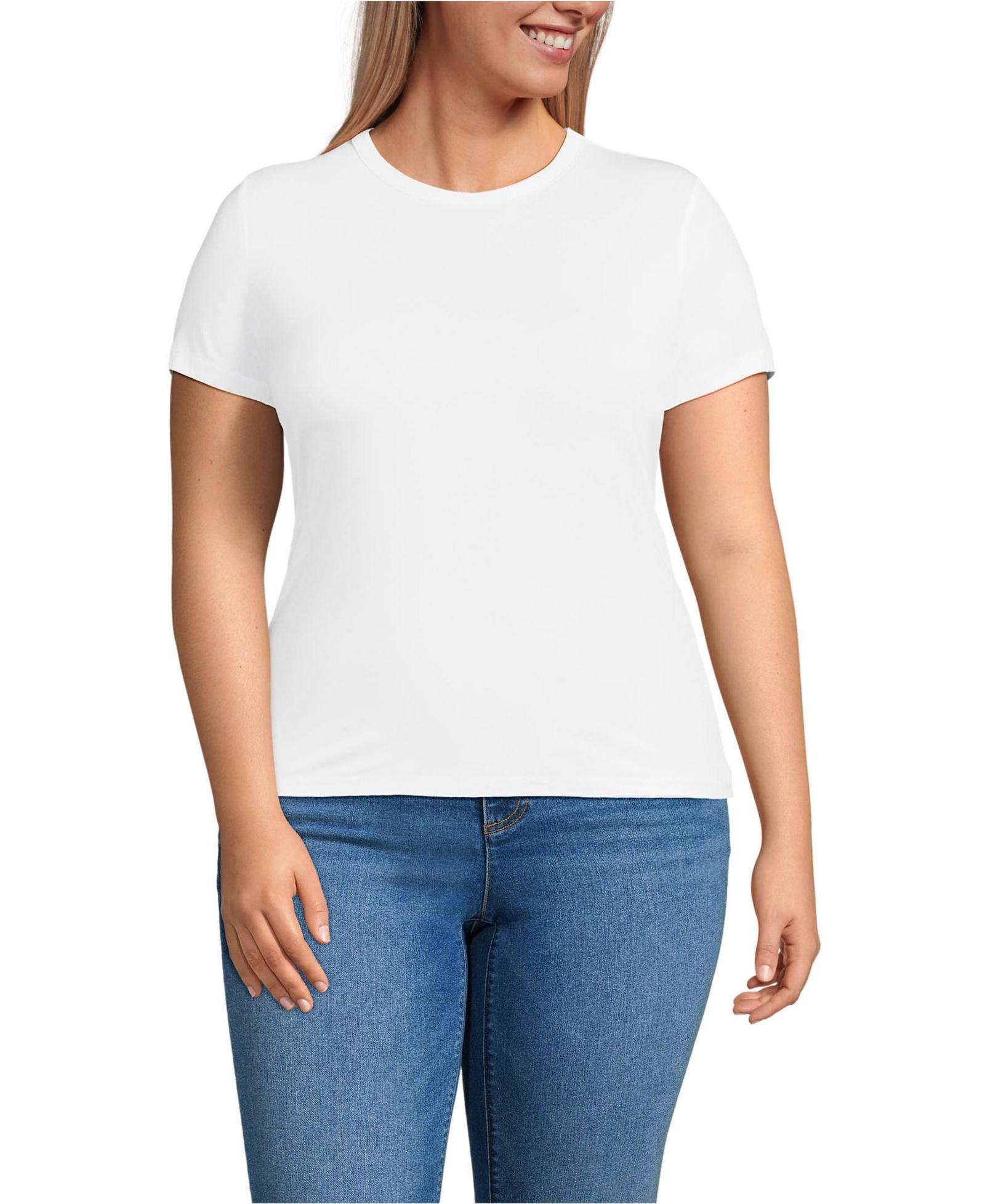 Футболка Lands' End Plus Size с коротким рукавом и охлаждающим эффектом