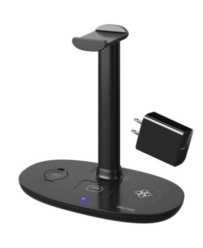 Беспроводная зарядная станция Delton HS1 3-in-1 15W для iPhone и Qi устройств