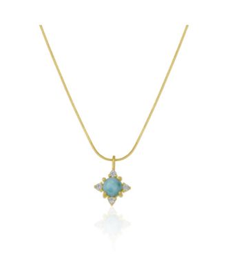 Moonstone Sterling Pendant Necklace With Fine Italian Chain