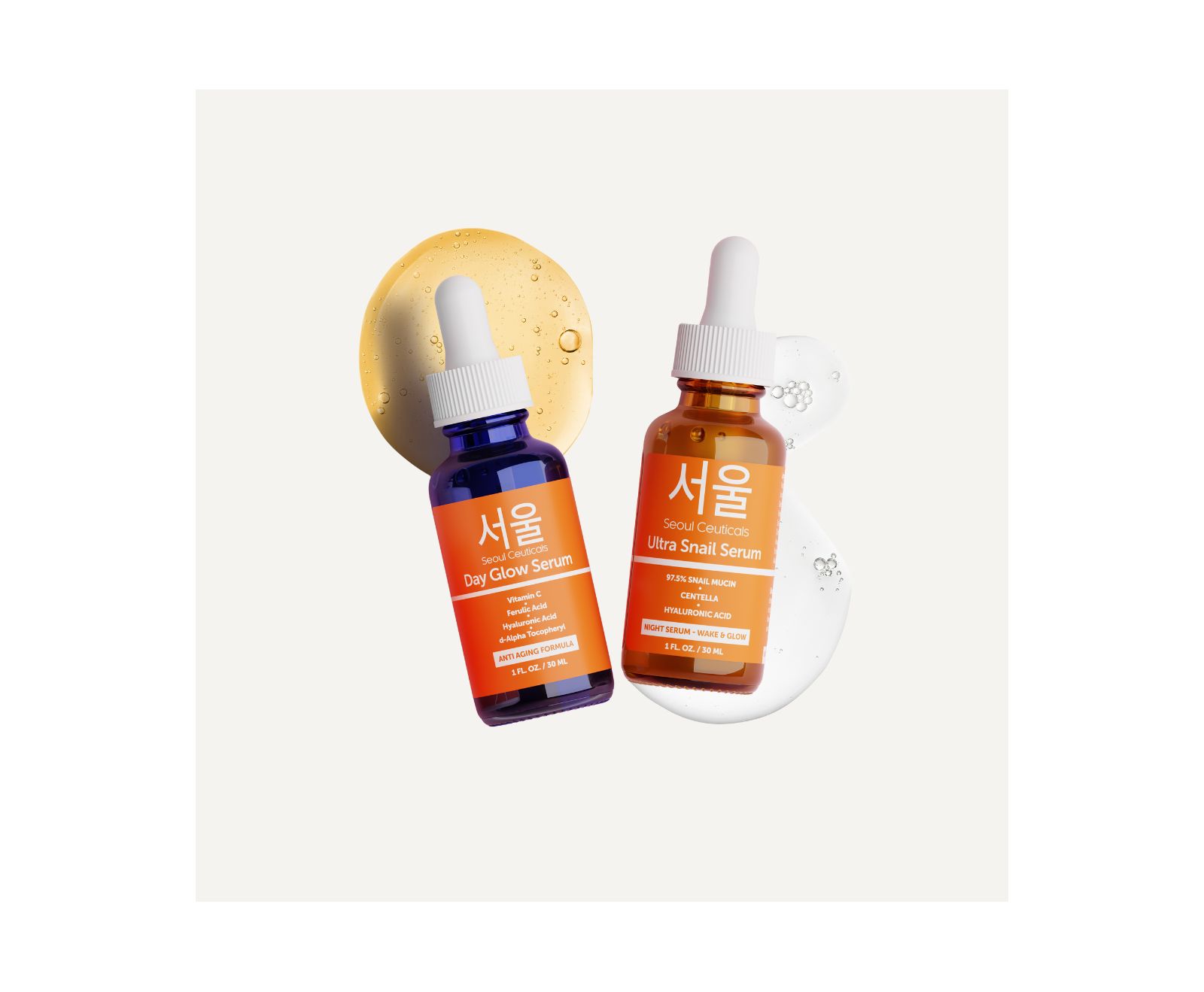 Seoul Ceuticals Korean Beauty Bundle Day and Night Serum Duo Kit