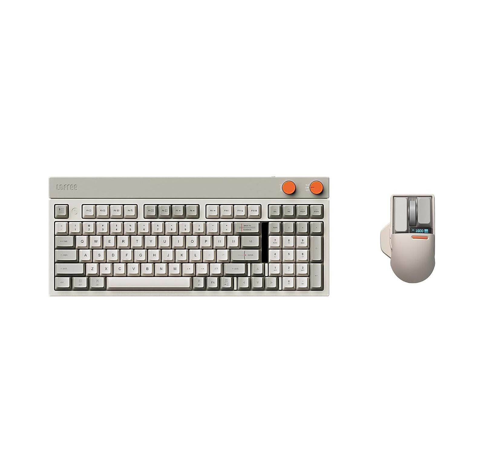 Lofree Block Hot-Swappable Wireless Rechargeable Keyboard and Mouse Set for Windows and Mac OS