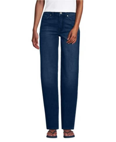 Женские джинсы Lands' End Soft Denim Mid Rise Relaxed Straight Leg