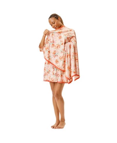 Coral/peach floral