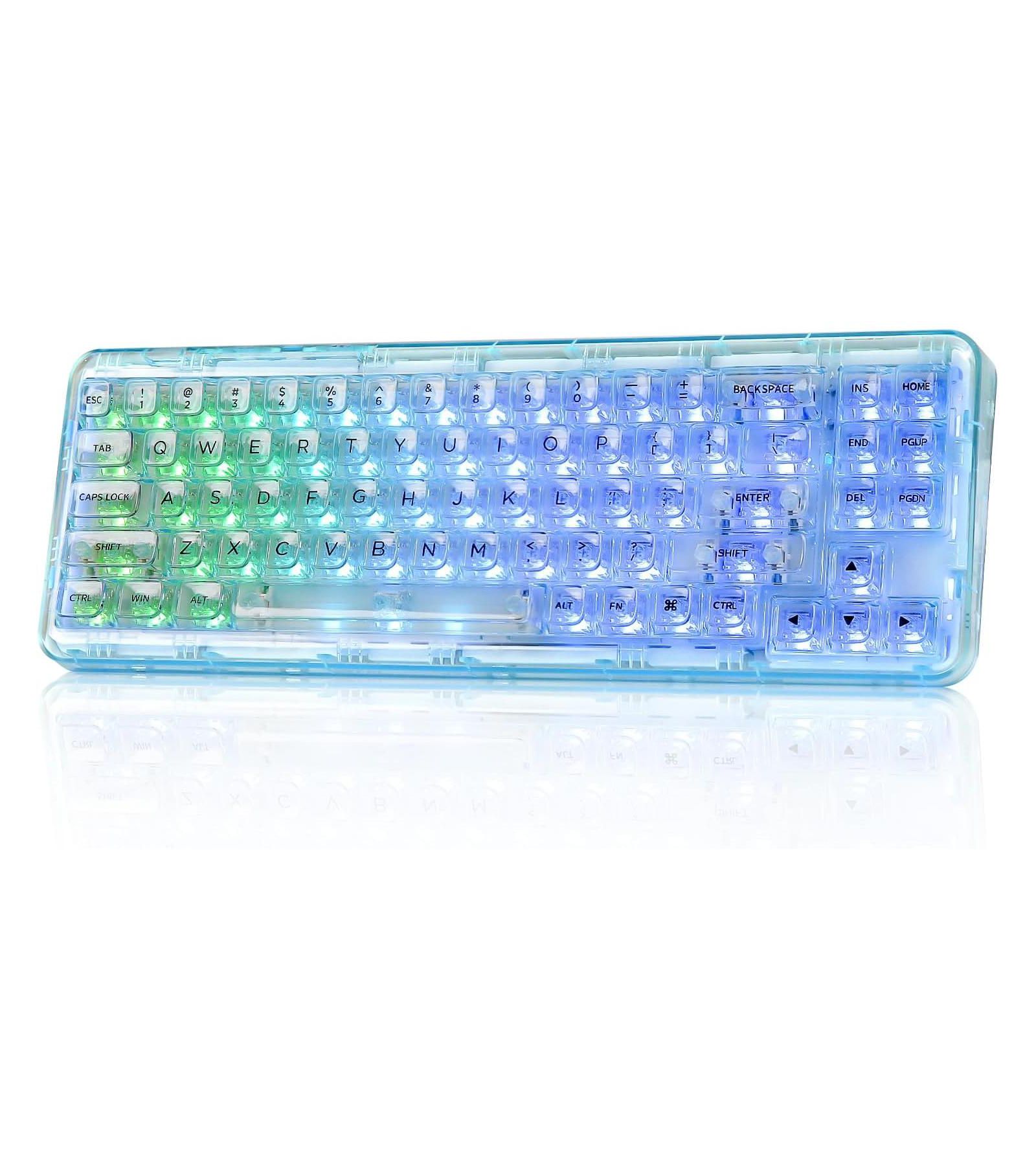 Yunzii X71 Wireless Hot-Swappable Transparent Mechanical Keyboard for Windows/Mac