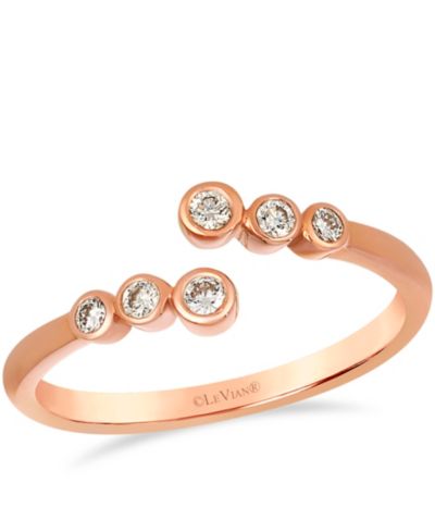 Le Vian Открытое кольцо с бриллиантом Vanilla в 14K золоте Strawberry Gold