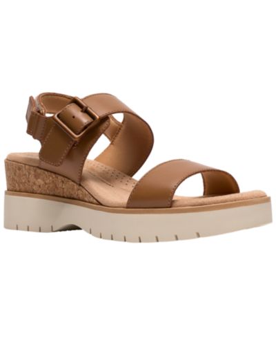 Clarks Женские Diaz Rose Round Toe Wedge Sandals