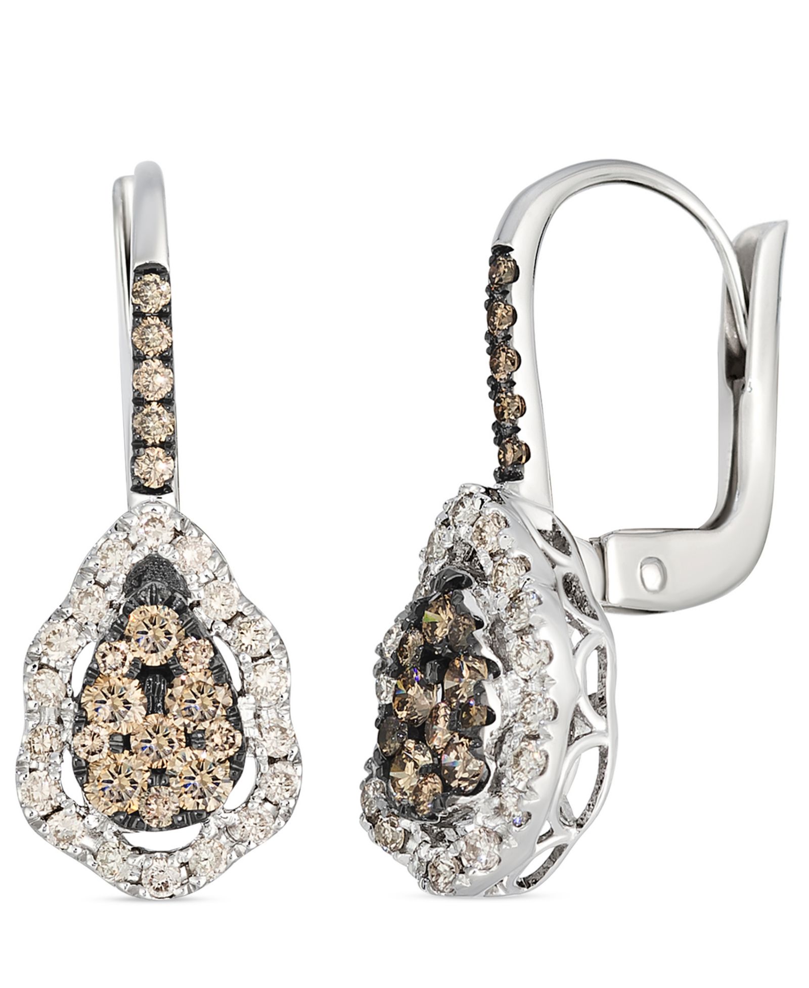 Le Vian Серьги с бриллиантами Nude Diamond (0.26 ct. t.w.) и Chocolate Diamond (0.50 ct. t.w.), золото 14K Vanilla Gold
