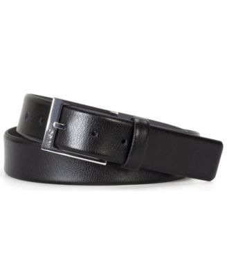 Hugo Boss Мужской кожаный ремень с полированным пряжкой Pin Buckle