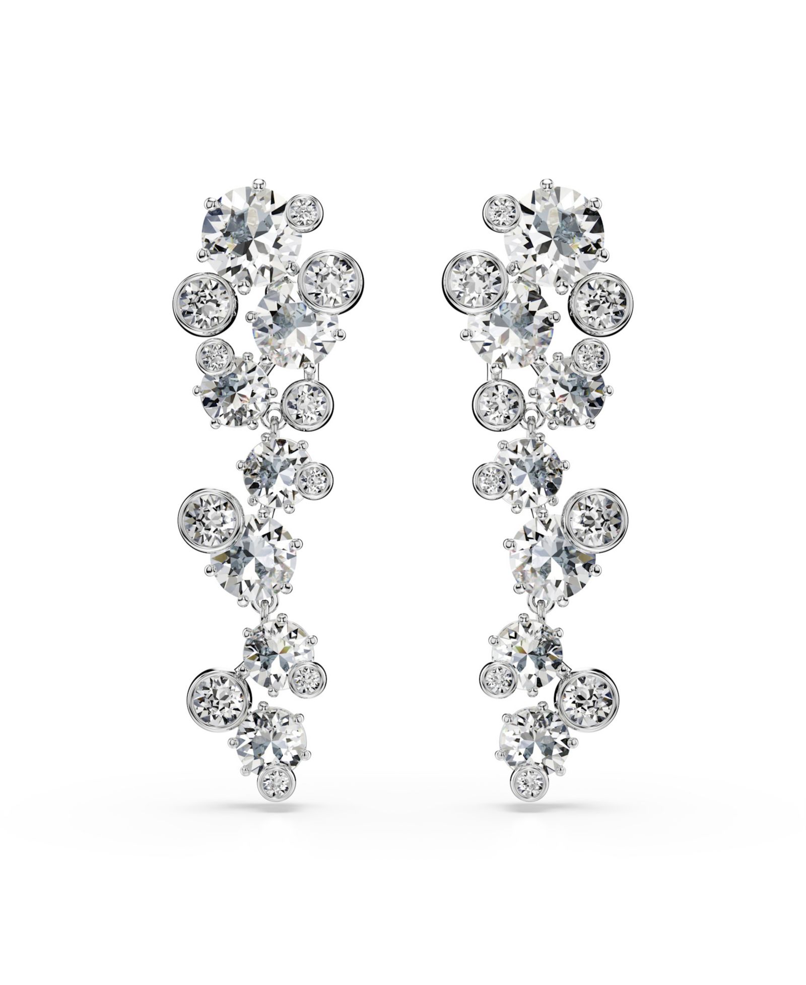 Swarovski Серьги-подвески Constella с родиевым покрытием