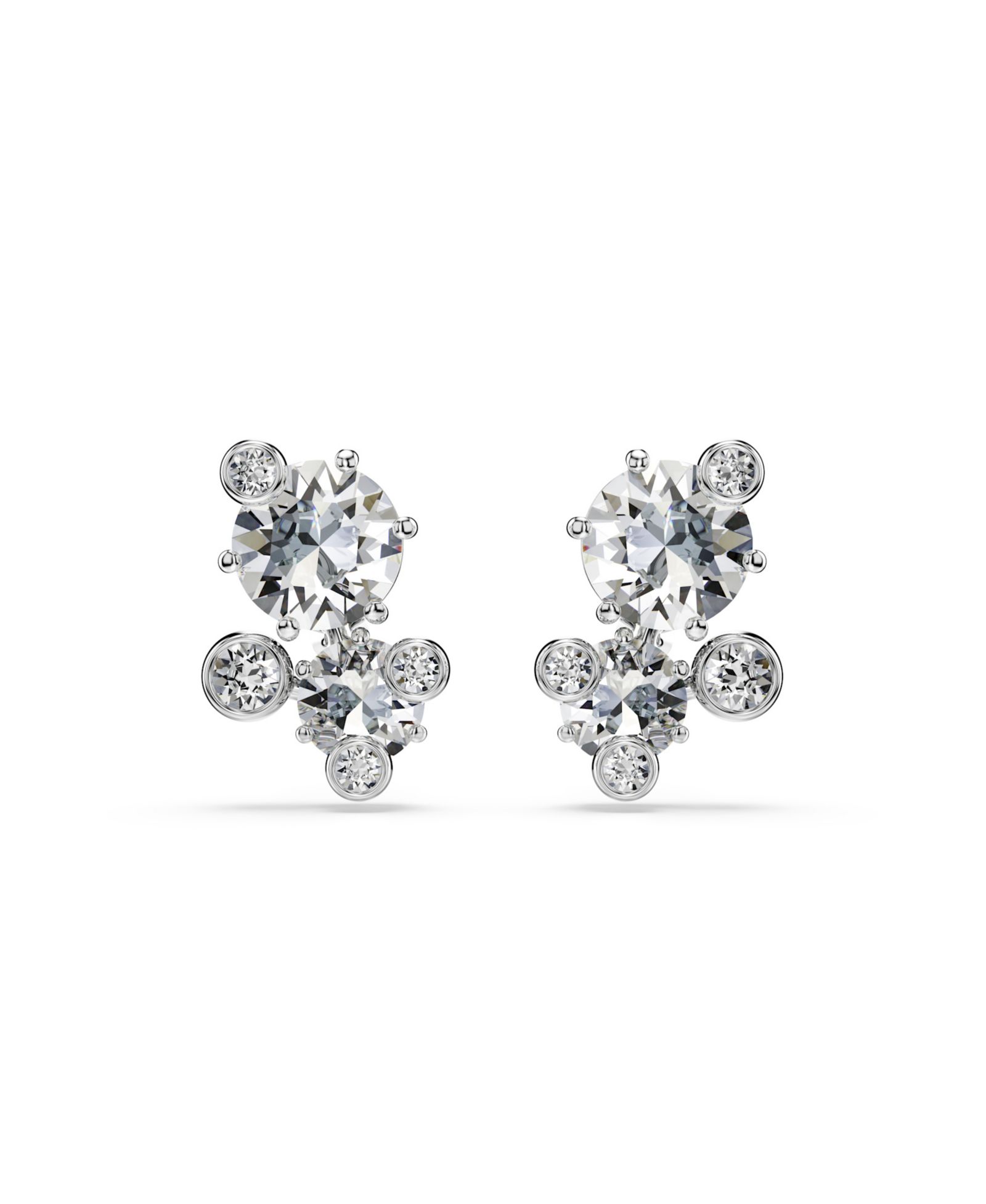 Серьги-гвоздики Swarovski Constella с напылением Rhodium