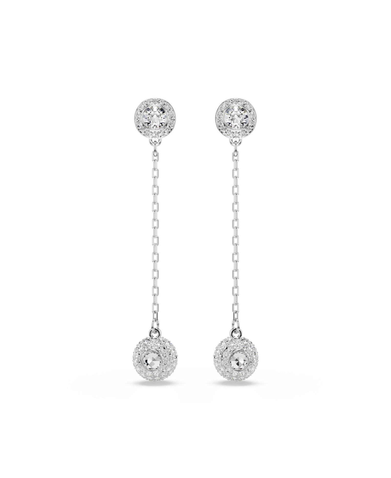 Swarovski Una Angelic Rhodium Plated Drop Earrings