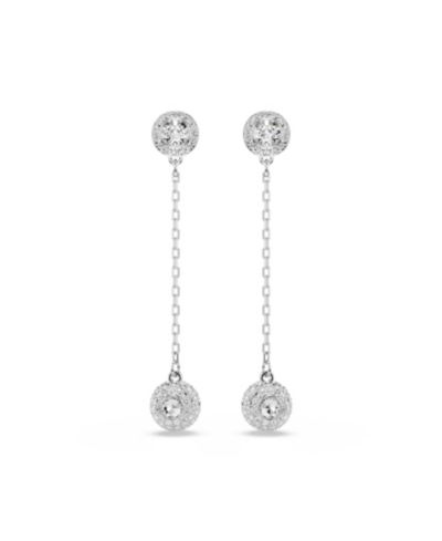 Swarovski серьги-подвески Una Angelic с родиевым покрытием