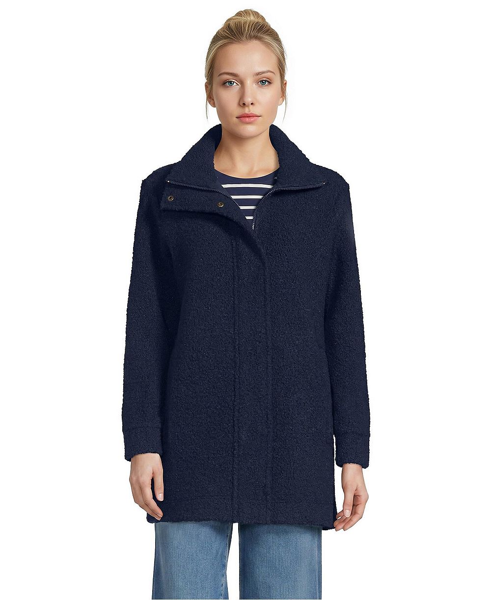 Lands' End Женское теплое пальто из букле