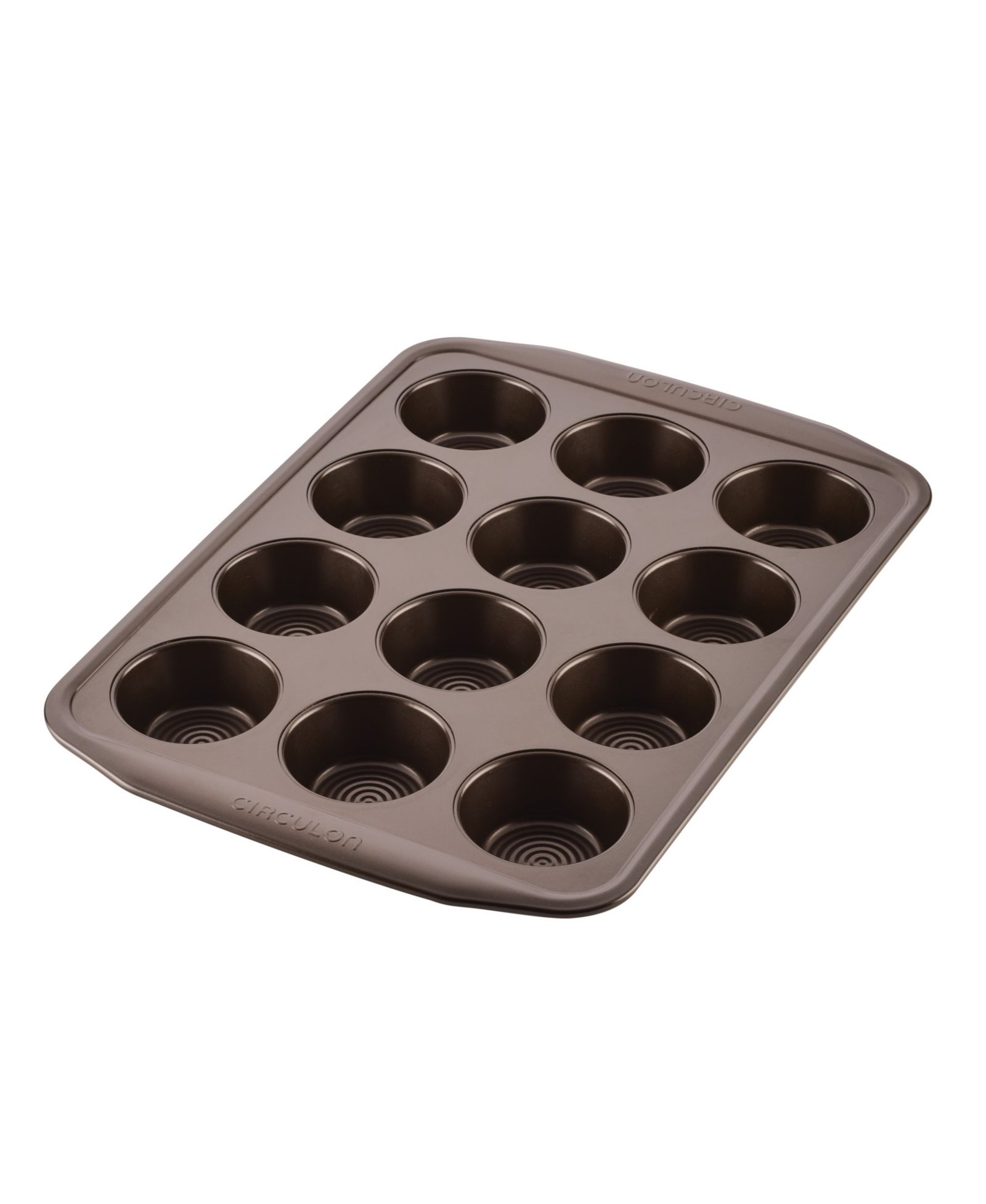 Форма для маффинов Circulon Symmetry Nonstick, шоколадно-коричневая, 12 чашек