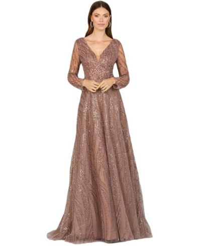 Женское вечернее платье Lara Modest Long Sleeve Ball Gown