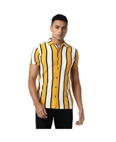 Campus Sutra Men's Dramatic Striped Shirt