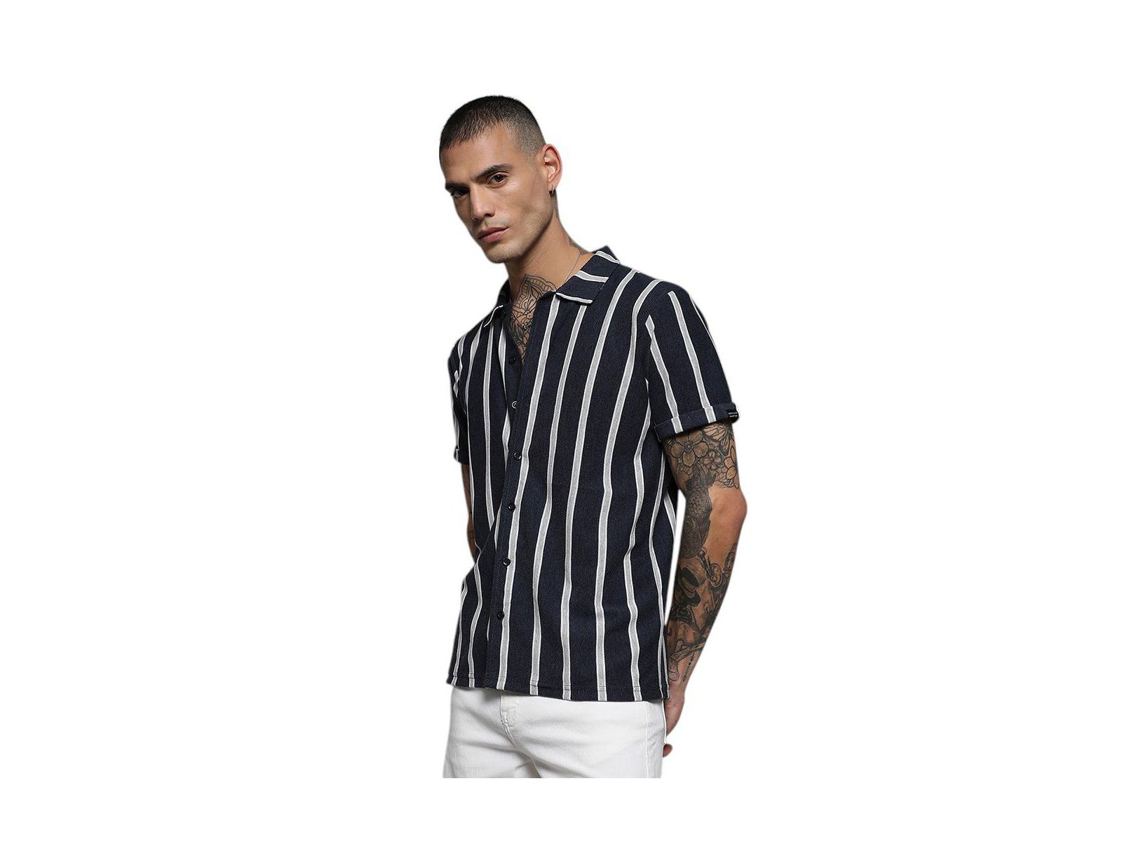 Мужская рубашка Campus Sutra Contrast Halo Striped