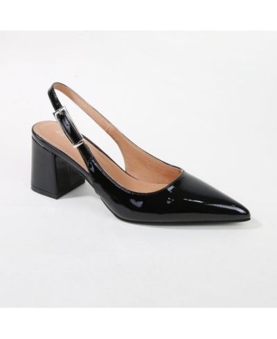 Berness Cai Patent Block Heel Slingback