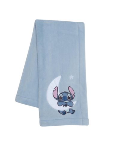 Детское флисовое одеяло Disney Stitch Blue Soft Fleece Appliqued