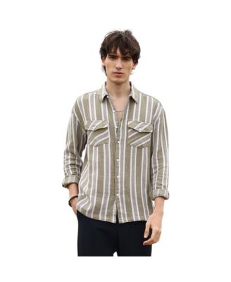 Campus Sutra Мужская рубашка oversized с полоской Halo-Stripe