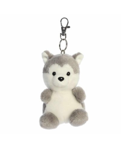 Aurora Mini Busky Husky Palm Pals Adorable Clip-On Gray 4