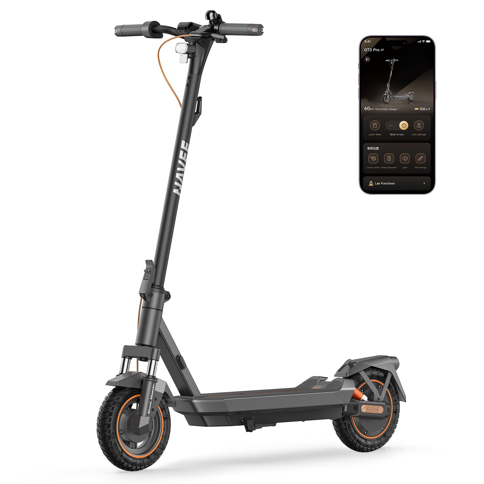 NAVEE GT3 Pro Electric Scooter w/37.3 miles Max Operating Range & 20 mph Max Speed