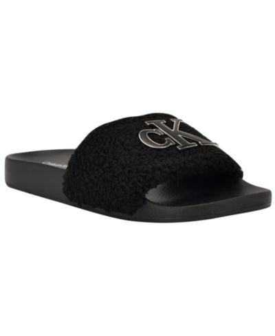 Calvin Klein Women's Ahva Cozy Slip-On Pool Slides
