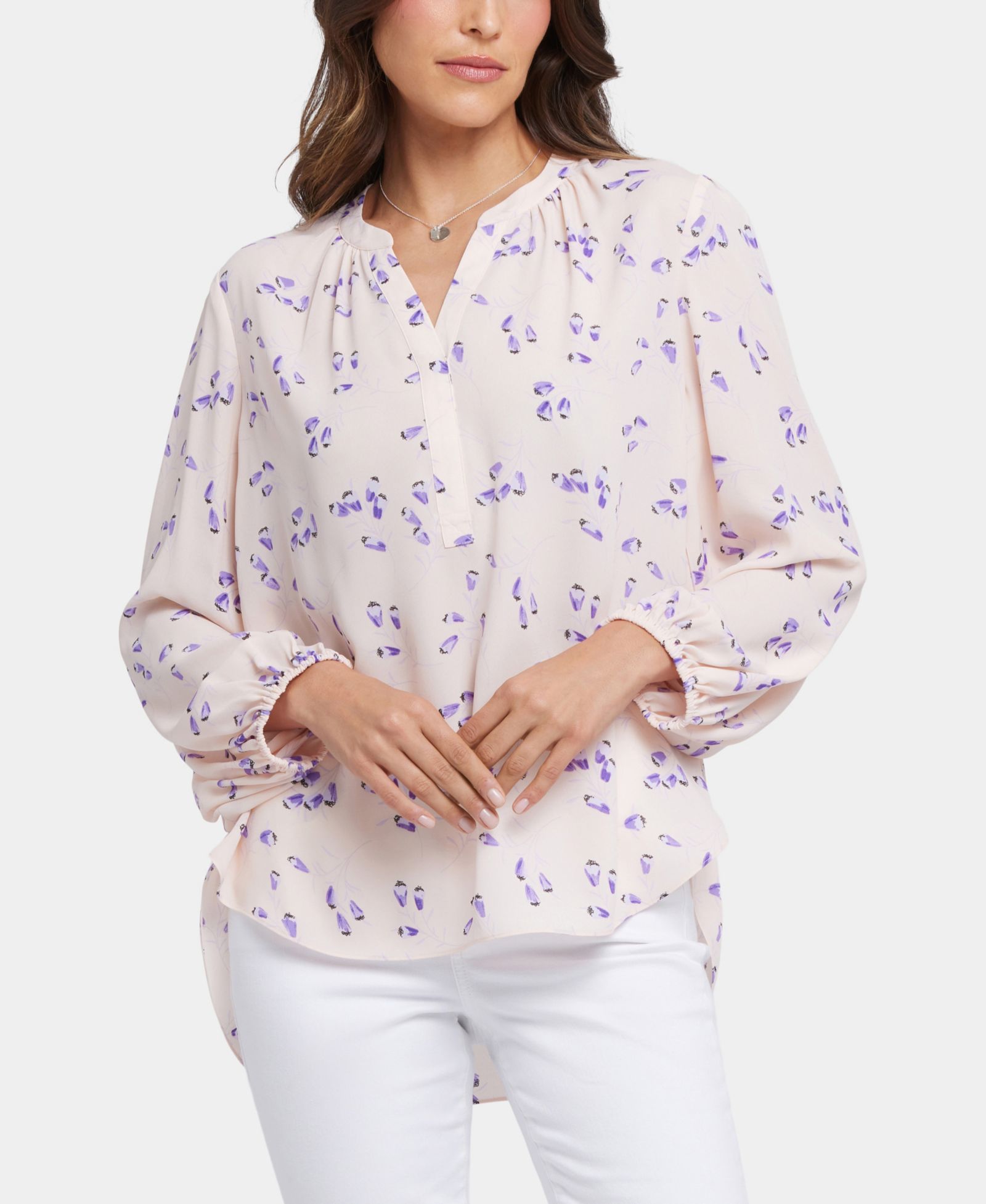 Женский топ NYDJ Puff Sleeve Popover