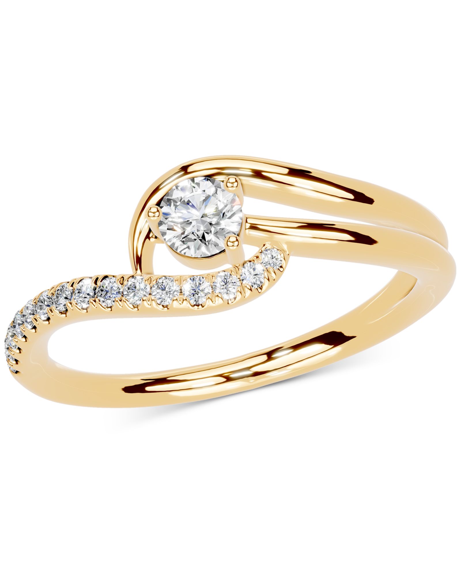 Diamond Engagement Ring (1/4 ct. t.w.) in 14k Yellow Gold